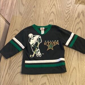 Kids Dallas Stars Hockey Shirt - Black and Green